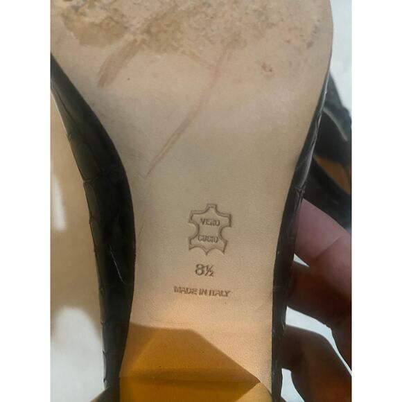 Tory Burch Jessa 75 Metal Heel Loafer Pumps In Black Patent Leather Heels Sz 8.5 - Picture 6 of 7